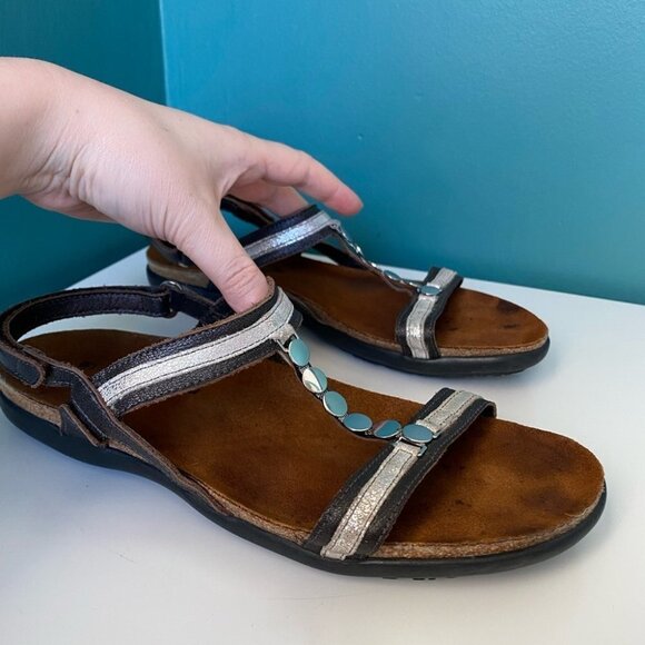 NAOT Embellished Leather Sandals Womens Size 10 Eur 41 - Picture 4 of 9